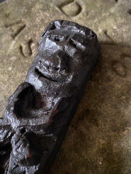 Rare Antique 16th Century Oak Carving With Folk Art Aesthetic From A Bizarre Sideboard From The East Anglia Region - Source Vintage