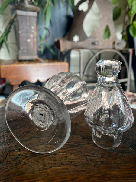 Antique 18th Century Glass Dry Mustard Jar c.1790 - Source Vintage