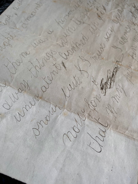 Antique 19th Century Handwritten Psychography Written In A Trance Like State c.1880 Occult Paranormal Spiritualism - Source Vintage