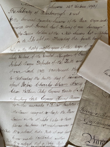 Curious Antique Victorian Collection Of Police Archives Inc. Police, Witness & Judicial Statements - Source Vintage