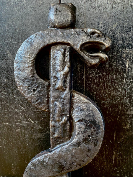 Rare Antique 19th Century Rod Of Asclepius Apothecary Trade Sign - Source Vintage