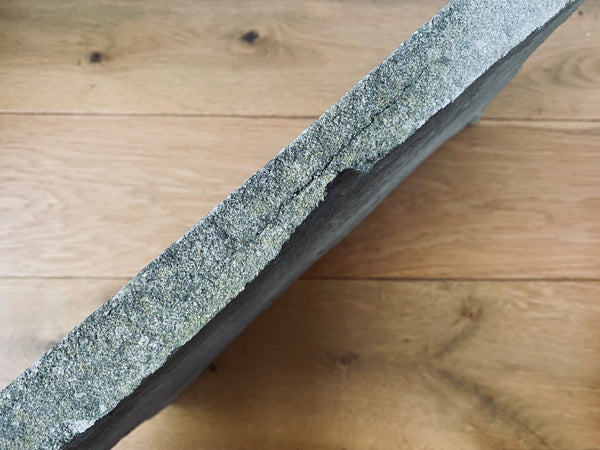 Heavy Reclaimed Antique Stone Slab Engraved In Latin ‘Tempus Fugit’ - Source Vintage