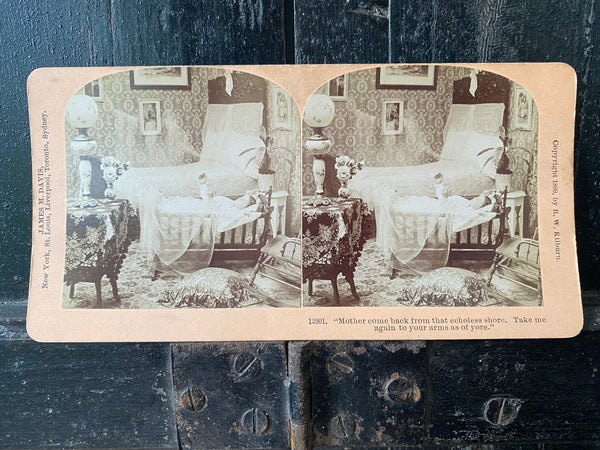 Antique Victorian Spiritualism Stereoview Photograph ‘Mothers Ghost’ c.1899