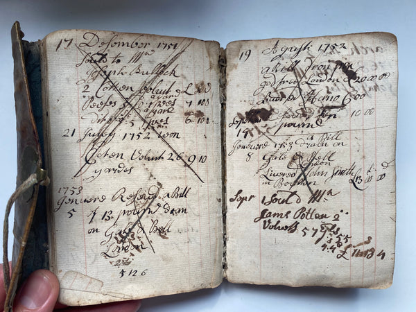 Very Interesting Antique Early 18th Century Ledger With A Dark Past - Source Vintage