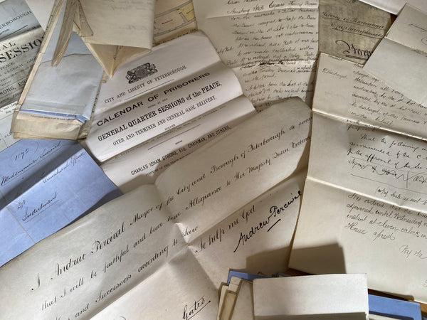 Curious Antique Victorian Collection Of Police Archives Inc. Police, Witness & Judicial Statements - Source Vintage