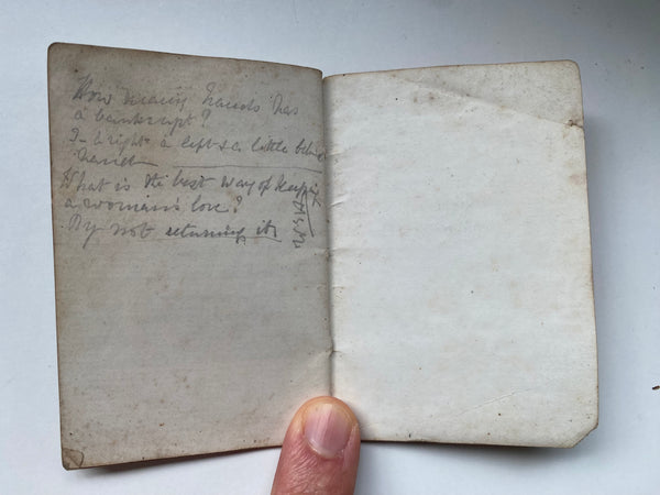 Rare Antique 19th Century Miniature Handwritten Riddles Book Dated 1869