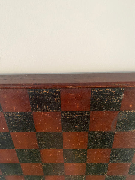 Antique Mid 19th Century Folk Art Chessboard / Checkers Board