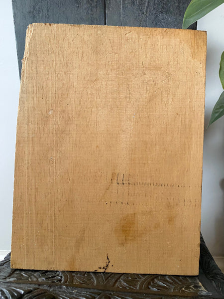 Vintage Woodcarving Practice Piece Or Study Block For Learning Facial Sculpting