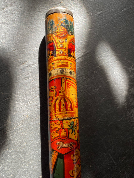 Rare 9" Antique George IV 1821 Exeter Coronation Pocket Warrant Stick