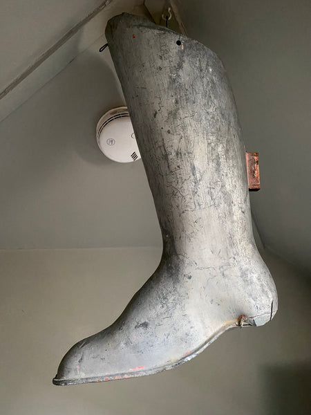 Antique Early 20th Sheet Metal Cobbler’s Bootmaker’s Trade Sign