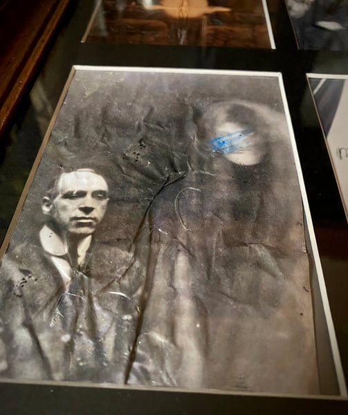 Framed Archival Photograph Display Documenting Physical Mediumship & Ectoplasm Phenomena