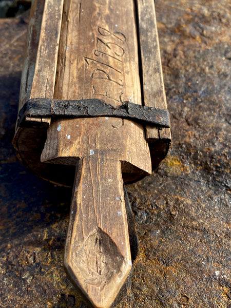 Vintage 1930’s Folk Art Shed Made Bait Box Made From Birch Bark Dated 1938 & Initialled