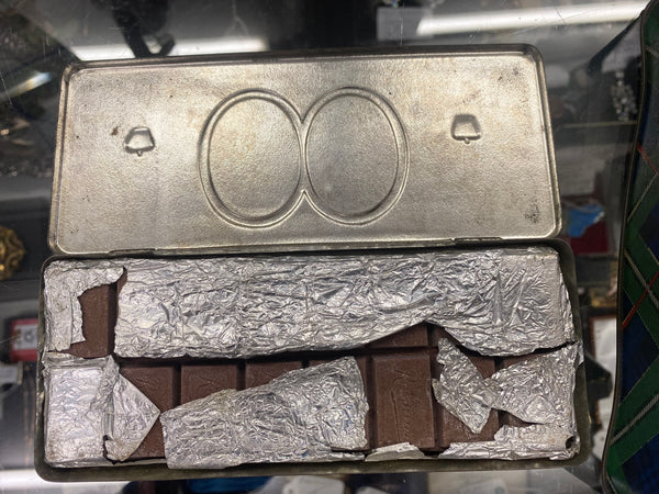 Rare Untouched Rowntree’s Silver Jubilee Chocolate Bar In Original Tin From 1935 - Source Vintage