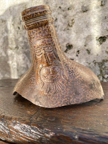 Antique 16th-17th Century Bellamine Jug Or Witches Bottle Fragment - Source Vintage