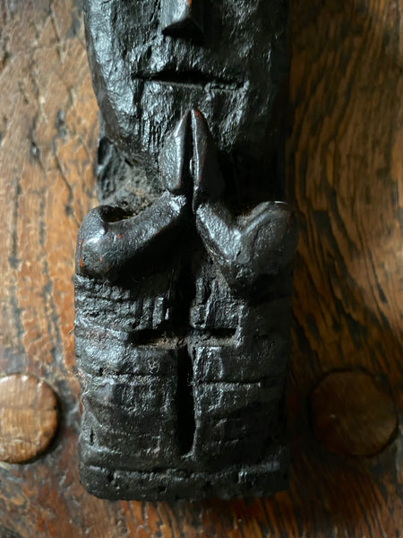 Rare Antique 16th Century Oak Carving With Folk Art Aesthetic From A Bizarre Sideboard From The East Anglia Region - Source Vintage