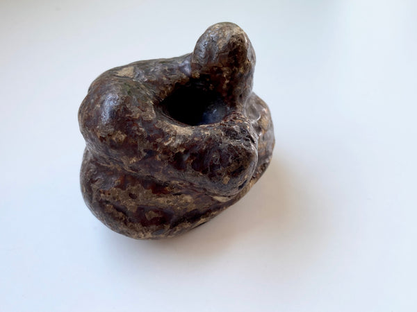 Antique 19th Century Victorian Novelty Papier Mache Snuff Box In The Form Of A Turd - Source Vintage