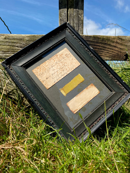 Antique 19th Century Envelope Enclosing A Piece Of “Cloth Of Gold From The Coronation Chair Of His Most Gracious Majesty King George IV” - Source Vintage
