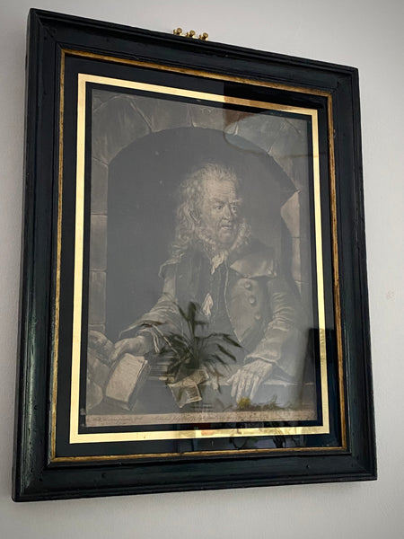 Rare Pairing Of 18th Century Portrait Of Thomas Gent (1693–1778) & Original Copy Of Of His Book, ‘The History of Rippon (1777)’ - Source Vintage