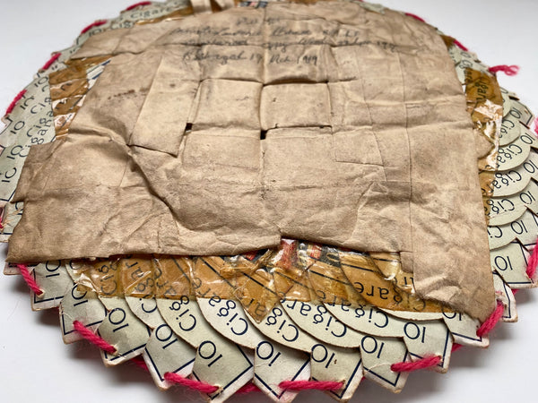 World War 1 POW Folk Art Made From Cigarette Packets + Handwritten Provenance To The Back - Source Vintage