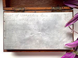 Antique Folk Art Box Made From Crashed Aircraft In 1919 With Provenance