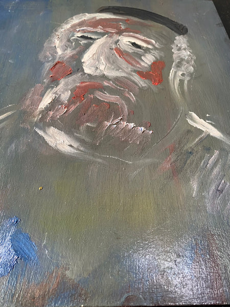 Expressionist Portrait Oil On Board Painting Signed ‘J. Endzel’ École De Paris - Source Vintage