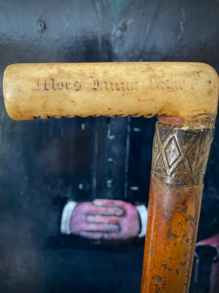 Macabre Antique 19th Century ‘Memento Mori’ Walking Stick - Source Vintage