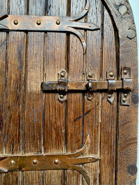 Curious Antique Arts & Crafts Period Miniature Folk Art Door c.1880-1920