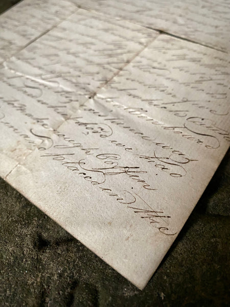 Rare Early 19th Century Naval Manuscript Describing The Unfortunate Death Of A Captain On Board A Ship, By Accidentally Shooting Himself In The Leg - Source Vintage