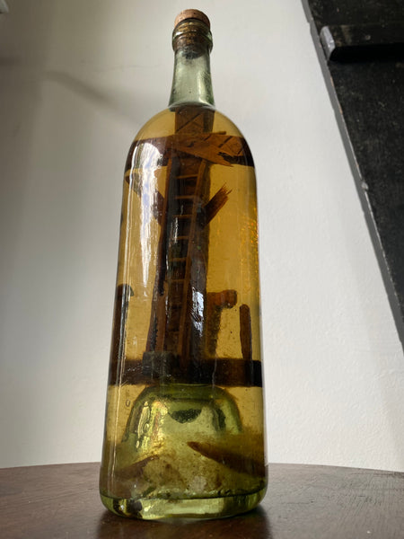 Antique 19th Century Folk Art ‘God In A Bottle’ Protection Whimsy
