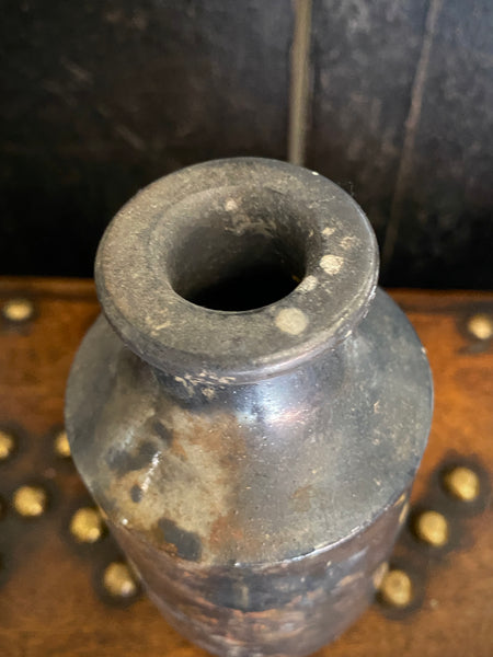 Interesting Antique Fire Damaged Stoneware Bottle - Source Vintage
