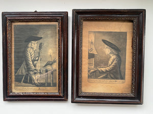 Rare Pair Original Antique 18th Century Drawings By Notable Early Slave Abolitionist ‘Granville Sharp’