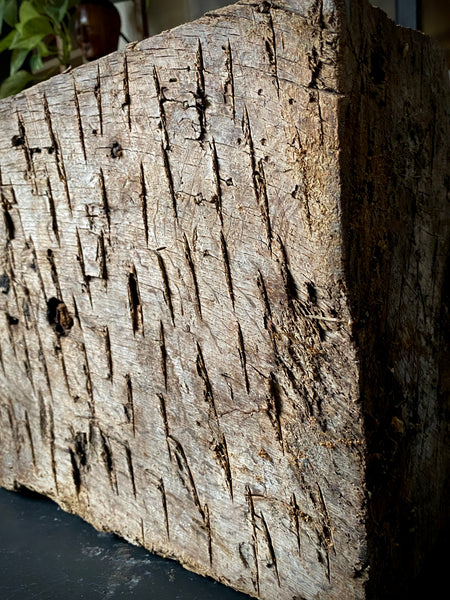 Rare Salvaged Antique 17th Century Solid Oak Inglenook Beam End With Apotropaic Taper Burn - Source Vintage