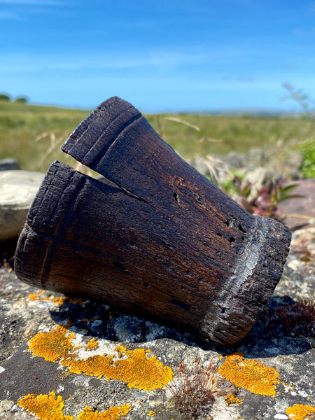 Rare Early Antique Irish Treen Beaker Ancient Bog Wood c.14th –17th Century