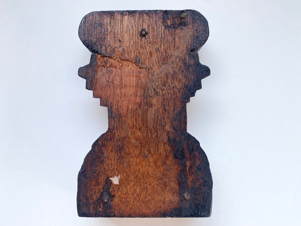 Antique 17th Century Carved Oak Figural Panel