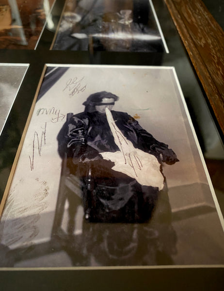 Framed Archival Photograph Display Documenting Physical Mediumship & Ectoplasm Phenomena