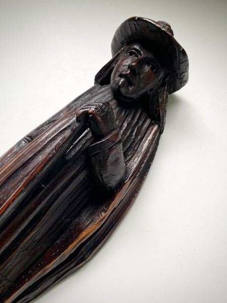 *RESERVED FOR STEVEN* Rare Antique 16th-17th Century Carved Puritan Figure