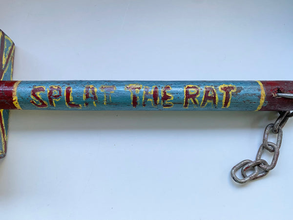 Vintage Folk Art ‘Splat The Rat’ Game Mallet c.1950’s - Source Vintage