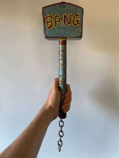 Vintage Folk Art ‘Splat The Rat’ Game Mallet c.1950’s - Source Vintage