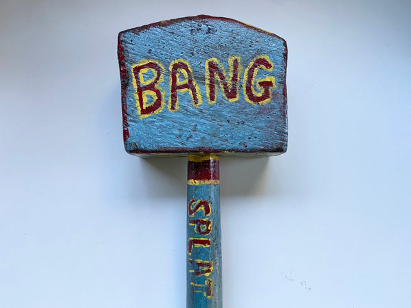 Vintage Folk Art ‘Splat The Rat’ Game Mallet c.1950’s - Source Vintage