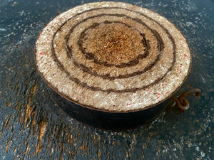 Antique Fairground Dartboard In Untouched Original Folk Art Primitive Style