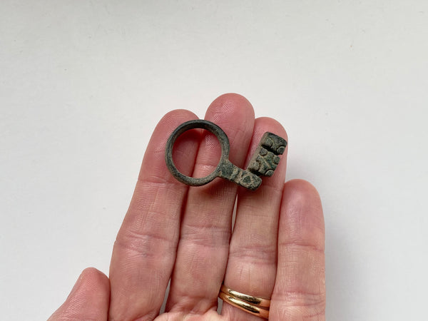 A Roman Ladies Bronze Key Ring - Source Vintage
