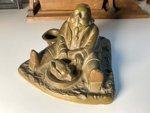 Antique Brass Daniel Lambert Inkwell Once The World’s Largest Recorded Person