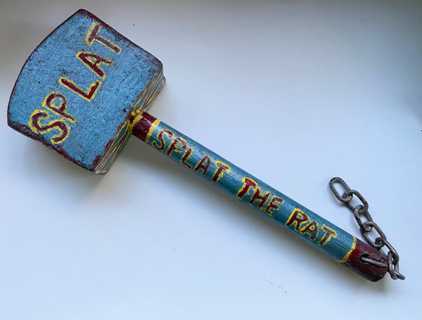 Vintage Folk Art ‘Splat The Rat’ Game Mallet c.1950’s - Source Vintage