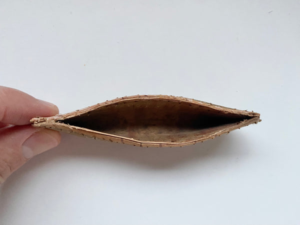 Curious Antique 19th Century Native American Folk Art Miniature Birch Bark Canoe Dated 1893 With Provenance - Source Vintage