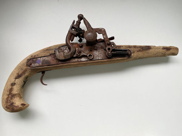 Primitive Folk Art Scratch Built Toy Pistol - Source Vintage