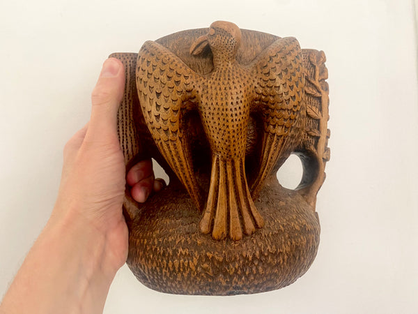 An Astonishing Antique Late 19th Century Gothic Revival Carved Folk Art Ceremonial Mead Chalice - Source Vintage