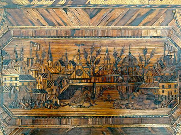 An Incredible Late 18th - Early 19th Century Napoleonic Prisoner Of War Made Straw Work Box - Source Vintage