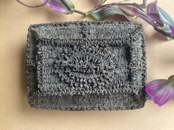 Remarkable Rare Antique Early 19th Century Folk Art Box Made Entirely Of Cloves - Source Vintage