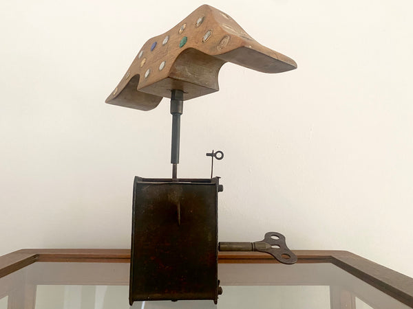 Rare Unusual Antique Scratch Built Folk Art Wind-Up Bird Scarer - Source Vintage
