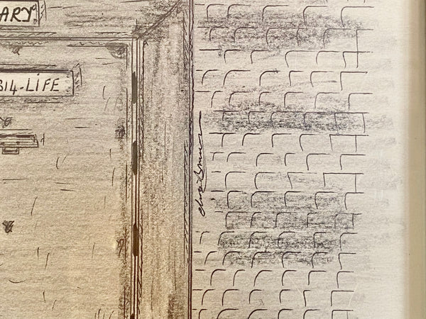 A Rare Original Signed Sketch By Lifer, Charles Bronson, Britain’s Most Notorious Prisoner - Source Vintage